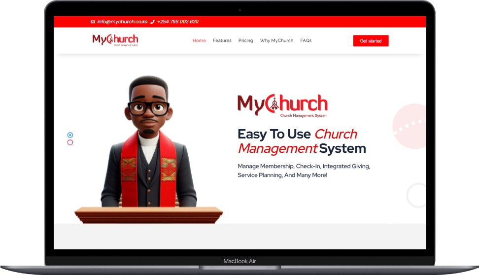 MyChurch CHMS dashboard